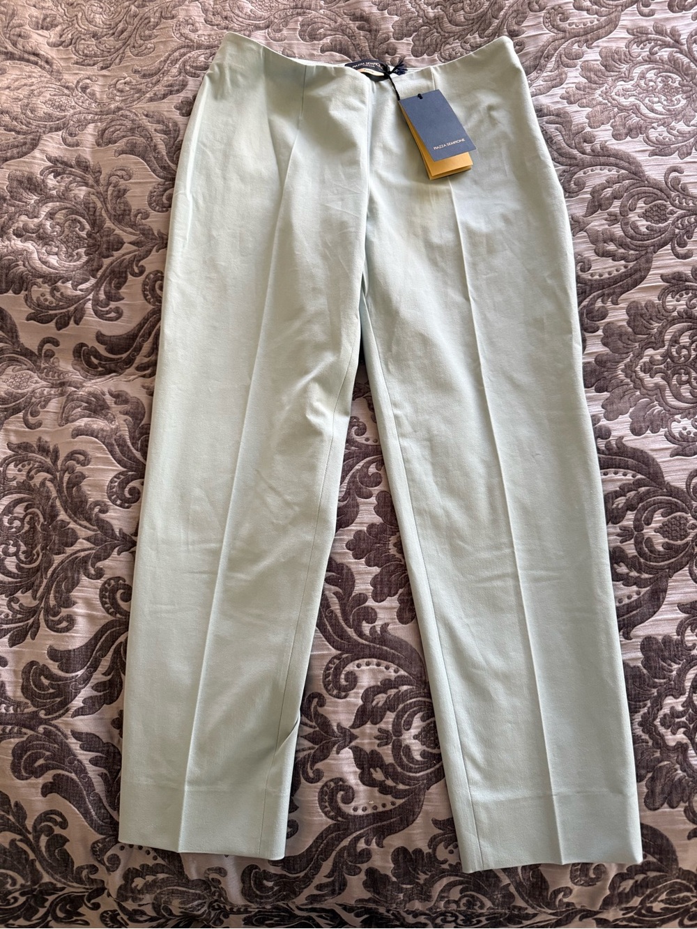 Piazza Sempione Light Mint Straight-Leg Trousers